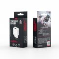maxlife 220V 20W PD QC oplader 1x USB-C 1x USB hvid