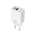 Alternative view of maxlife 220V 20W PD QC oplader 1x USB-C 1x USB hvid