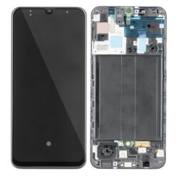 LCD + Touch Panel Samsung A50 A505 GH82-19204A GH82-19713A GH82-19289A black frame original - Billede 3