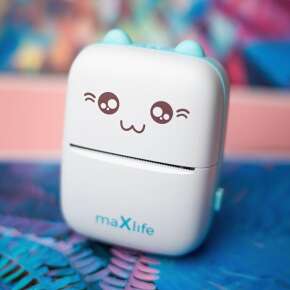 Alternative view of maXlife bluetooth printer blå