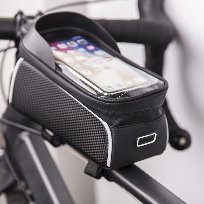 Waterproof bike frame bag with shielded phone holder Model02 black - Billede 2