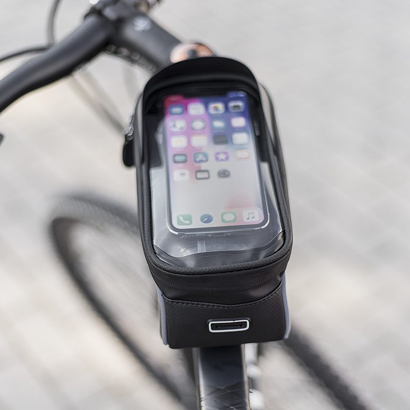 Waterproof bike frame bag with shielded phone holder Model02 black - Billede 3
