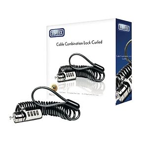 Cable Combination Lock Curled Sweex