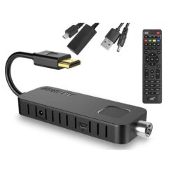 PS Tuner DVB-T-2 LTC TV naziemnej HD205M z pilotem programowalnym H.265, MIN