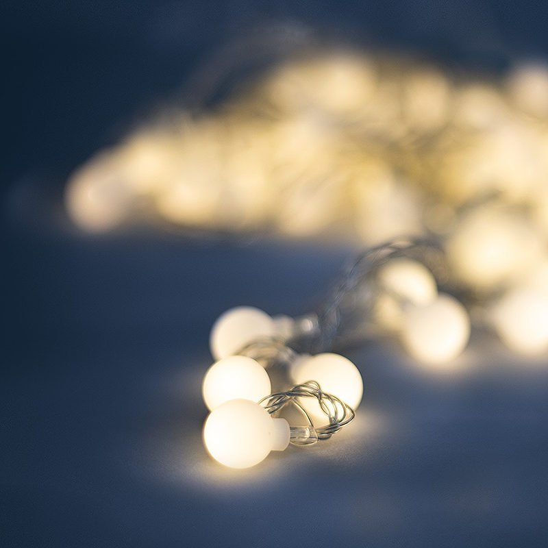 Alternative view of String Light Solar LED FROSTED BALLS SFB61 6,5m 30 balls warm white Forever Light