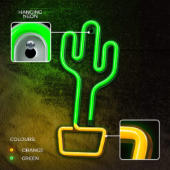 Neon LED Light CACTUS orange green Bat + USB FLNE02 Forever Light - Billede 5