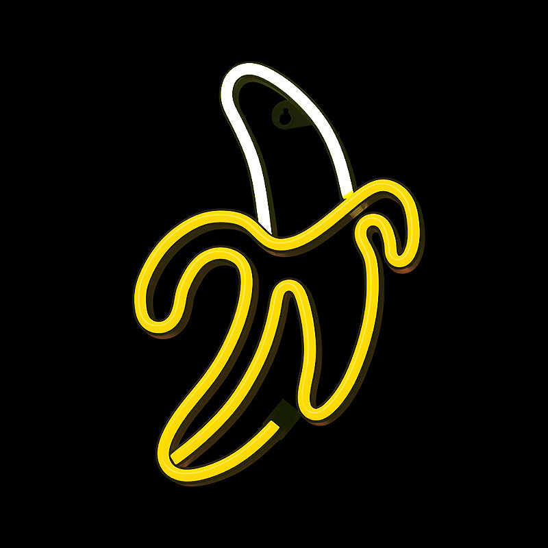 Neon LED Light BANANA white yellow Bat + USB FLNE10 Forever Light - Billede 3
