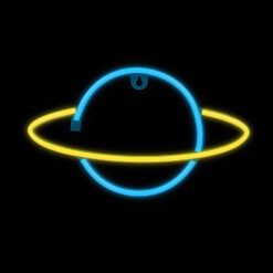 Neon LED Light SATURN yellow blue Bat + USB FLNE11 Forever Light - Billede 3