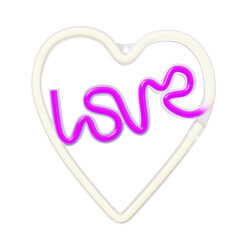 Neon LED Light LOVE HEART purple white NNE02 Neolia