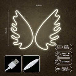 Neon PLEXI LED WINGS white FPNE09X Forever Light - Billede 5