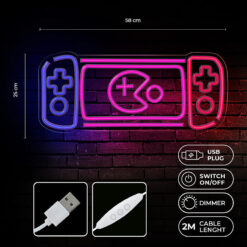 Neon PLEXI LED GAME CONSOLE multicolor FPNE27 Forever Light - Billede 4