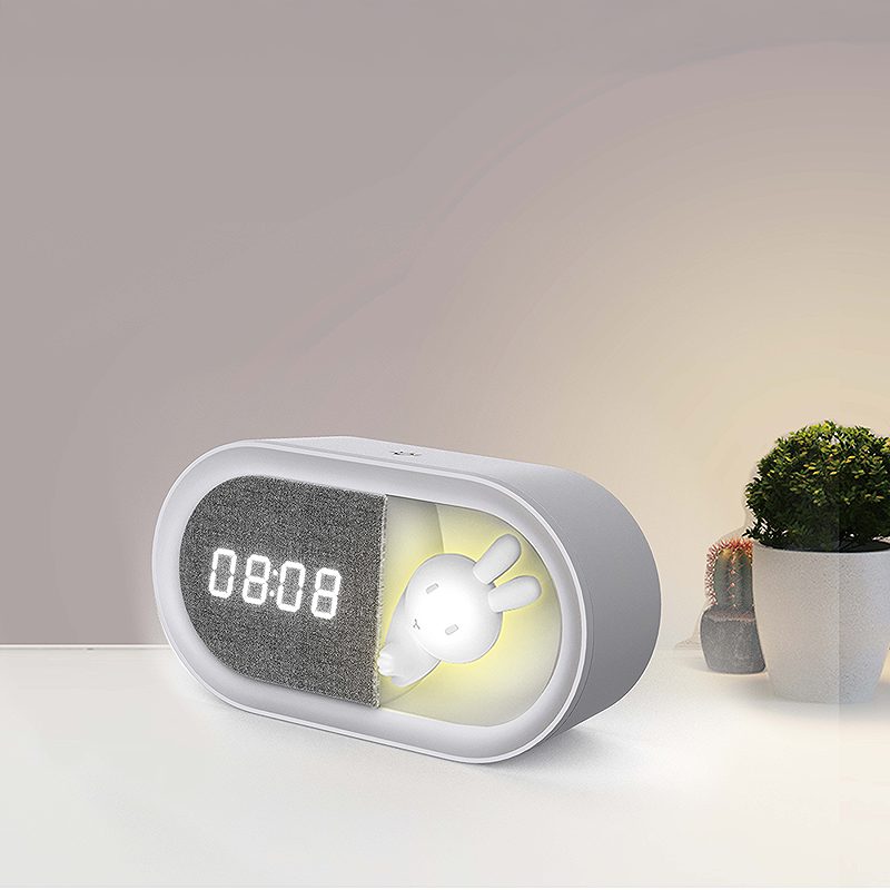 Alarm clock with LED Bunny night light PURE FNL-05 INGRID white long Forever Light - Billede 4