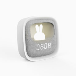 Alternative view of Alarm clock with LED Bunny night light PURE FNL-06 AURORA white square Forever Light