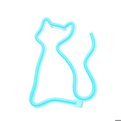 Neon LED Light CAT turquoise NNE24 Neolia