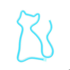 Alternative view of Neon LED Light CAT turquoise NNE24 Neolia
