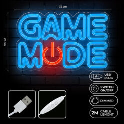 Alternative view of Forever Light Neon PLEXI LED GAME MODE blue red FPNE38