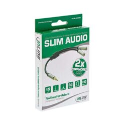 0.15m audio Y kabel 3.5mm slim