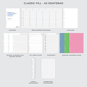 Filofax Saffiano Systemkalender A5 Sort