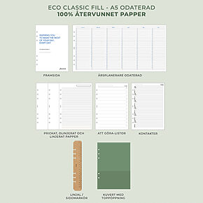 Filofax Eco Essential A5 Systemkalender Askegrå