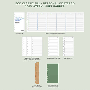 Filofax Eco Essential Personal  Systemkalendere Askegrå