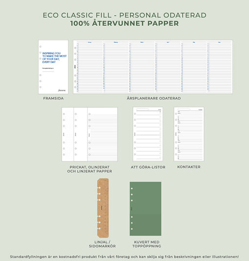 Filofax Eco Essential Personal  Systemkalendere Askegrå