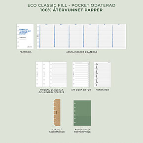 Filofax Eco Essential Systemkalender Pocket Askegrå