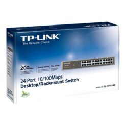 TP-LINK, 24port 10/100 Switch Steel case