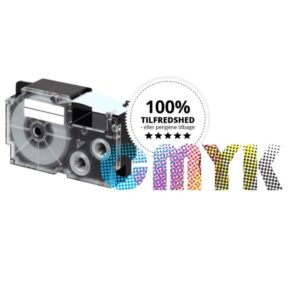 Alternative view of Casio XR-12WE tape CMYK komp.