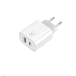 Łaowarka Sieciowa MX ALFA 20W PD+QC, USB-A+C biała TTT