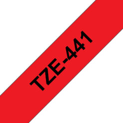 Brother TZE-441 etiketbånd Sort på rød