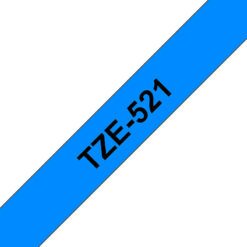 Brother TZE-521 etiketbånd Sort på blå