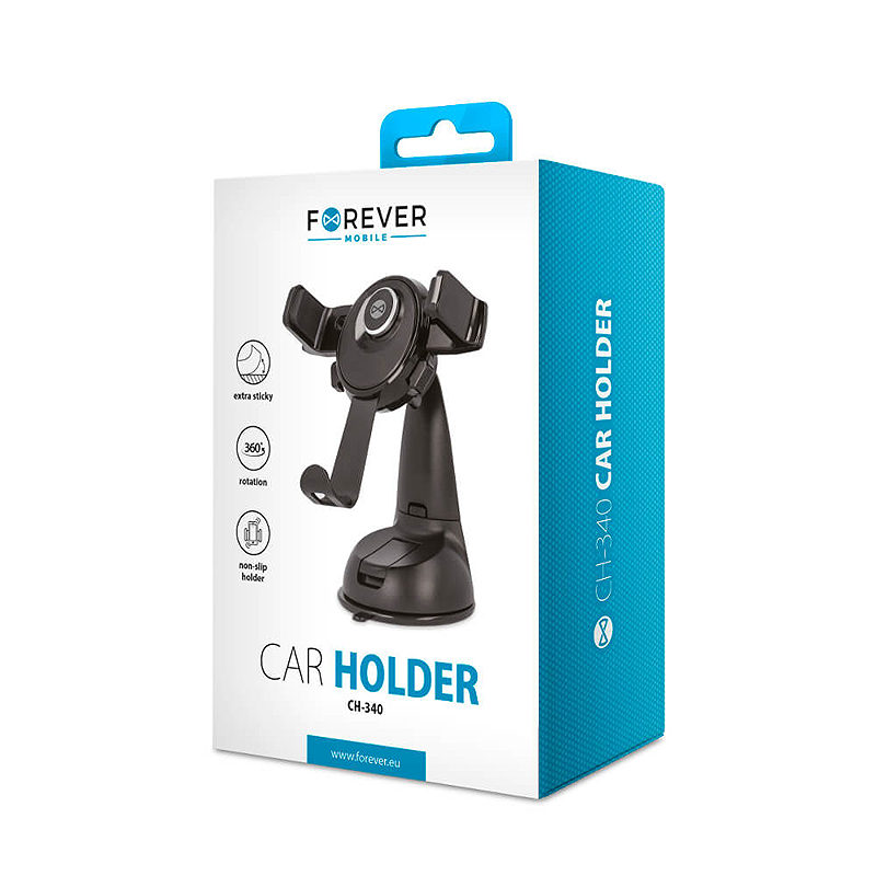 Forever car holder for windshield CH-340 black - Billede 2