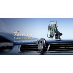 CAR HOLDER REMAX RM-C31 15W WIRELESS BLACK
