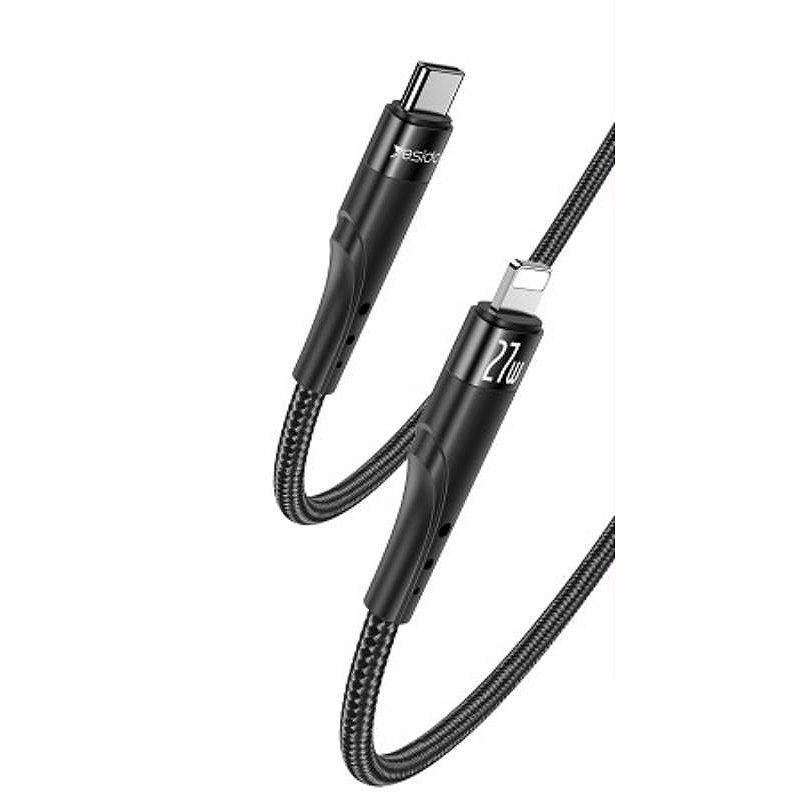 YESIDO CABLE CA115PD 27W TYPE-C/LIGHTNING 3M 1,67A BLACK