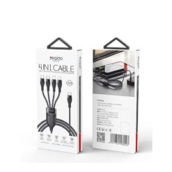 Alternative view of YESIDO CABLE CA110 TYPE-C/4IN1 (2xTYPE-C + 2x LIGHTNING) 1,2M 4A BLACK