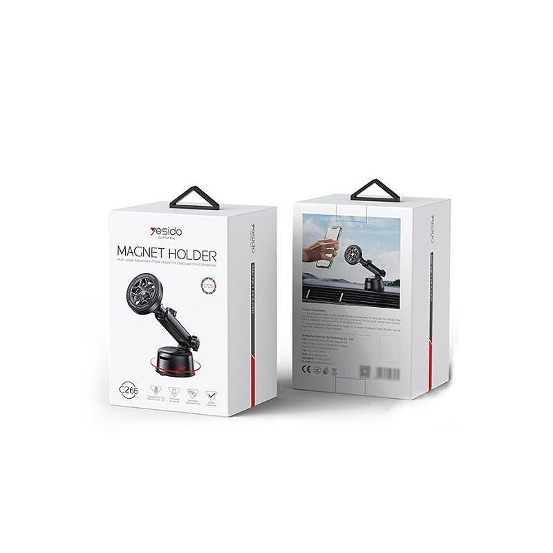 YESIDO MEGNETIC CAR HOLDER C266 MAGSAFE BLACK - Billede 2
