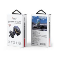 Alternative view of YESIDO MAGNETIC CAR HOLDER C308 FOR VENT, WIRELESS 15W, MAGSAFE BLACK