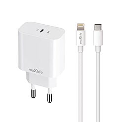 Alternative view of maXlife bundle 20W PD QC USB-C lader
