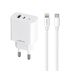 Alternative view of maXlife bundle 20W PD USB+USB-C lader