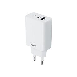 Alternative view of maXlife 20W PD QC USB+USB-C lader